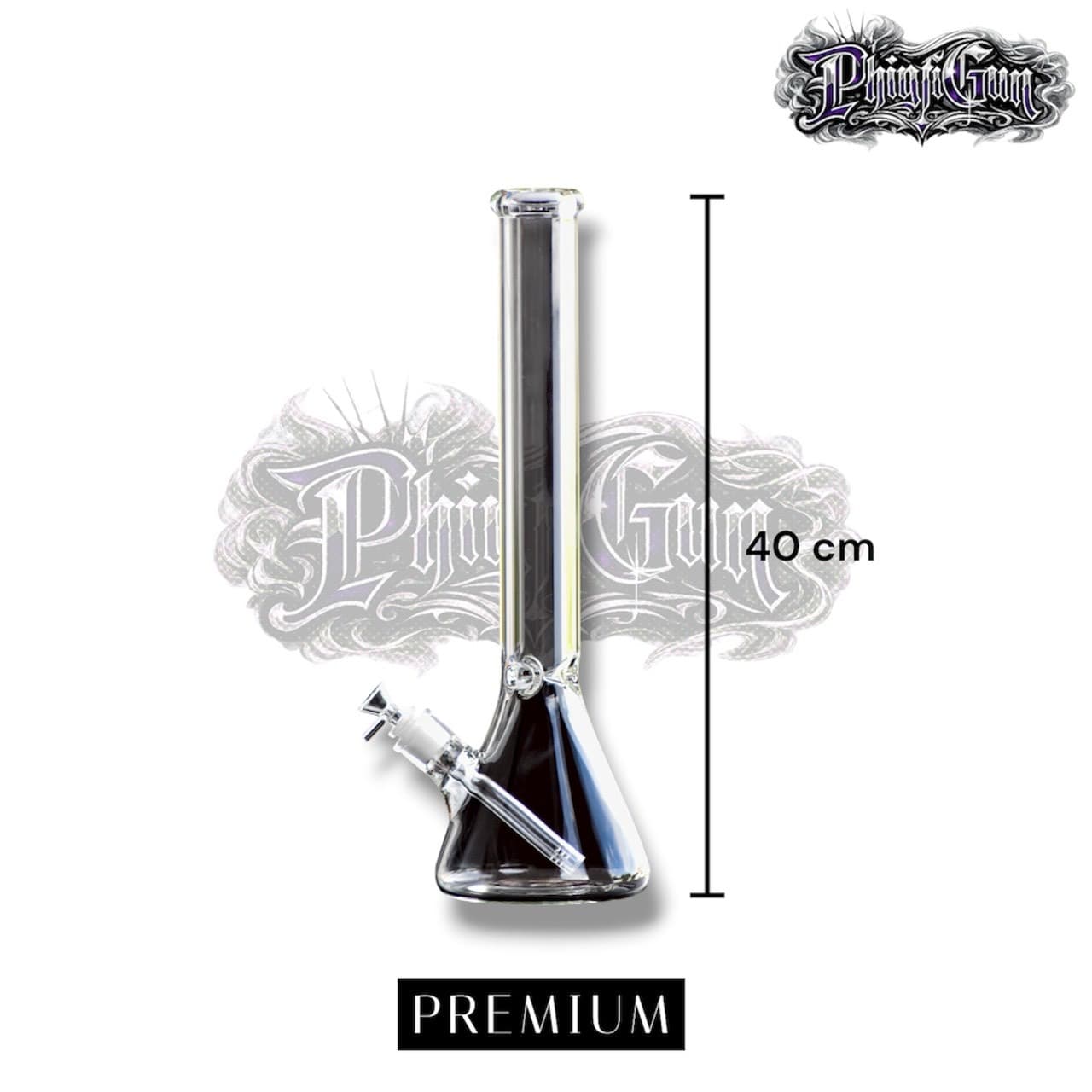 [Premium] บ้องแก้วหนา 9mm ทรงสูง40cm -B050