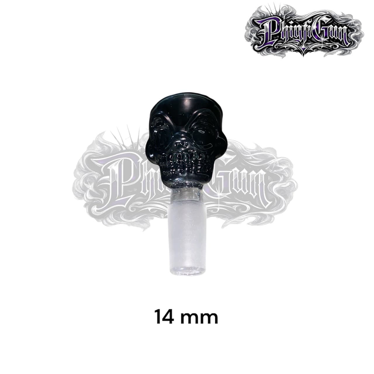 [ทรงหัวกะโหลก-สีดำ] หัวคัพบ้องแก้ว 14 mm ถ้วยใส่สมุนไพร อะไหล่บ้องแก้ว