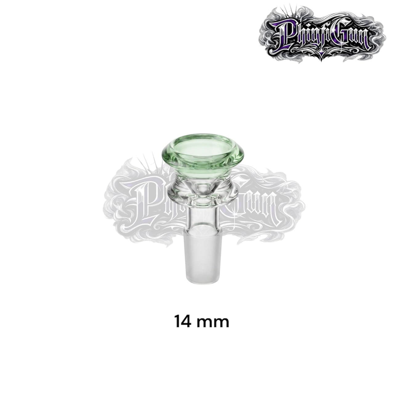 [ทรงมงกุฎ-สีเขียวอ่อนใส] หัวคัพบ้องแก้ว 14 mm ถ้วยใส่สมุนไพร อะไหล่บ้องแก้ว คัพแก้วสี