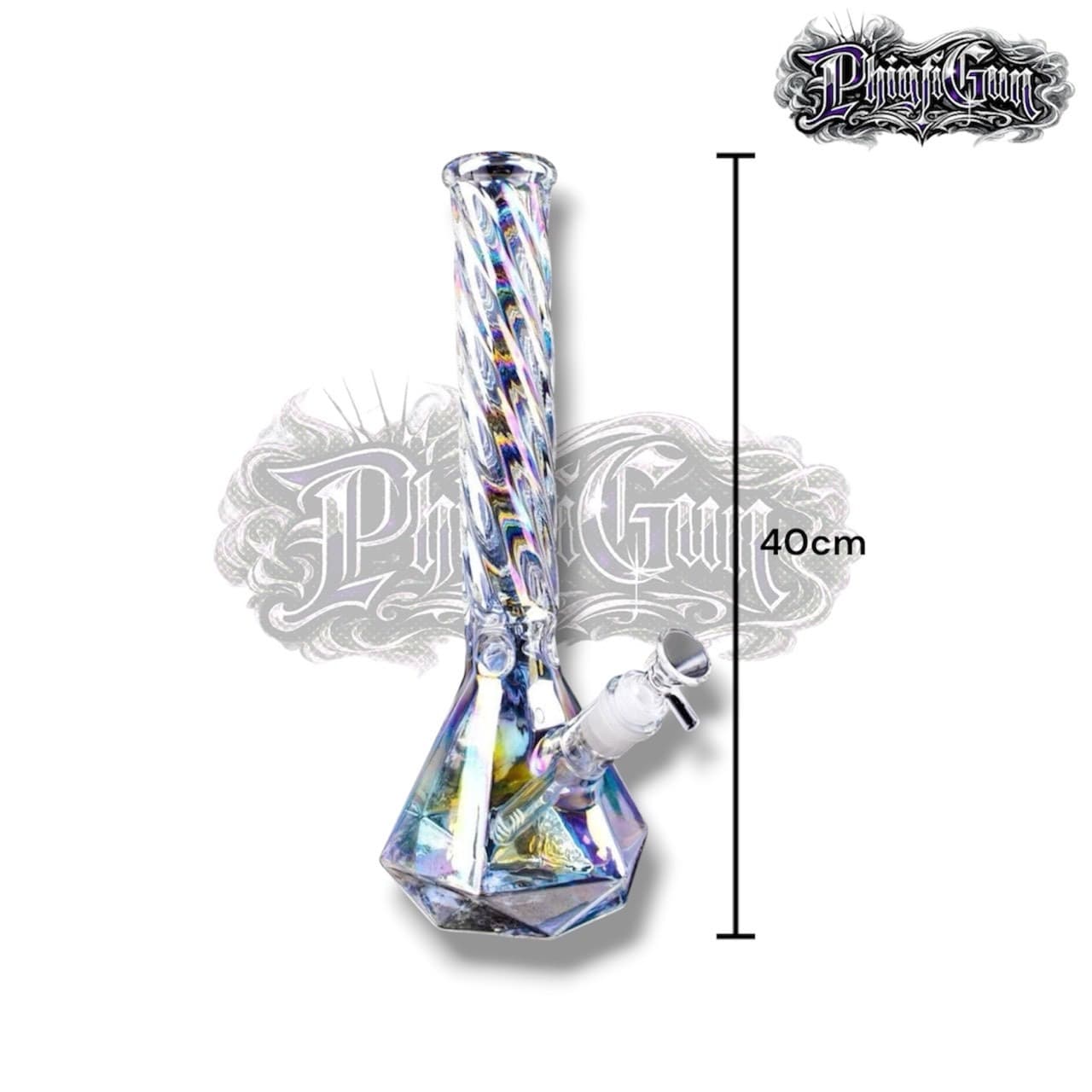 บ้องแก้วพรีเมียม40CM ทรงDiamond Base(Limited Edition)B-066