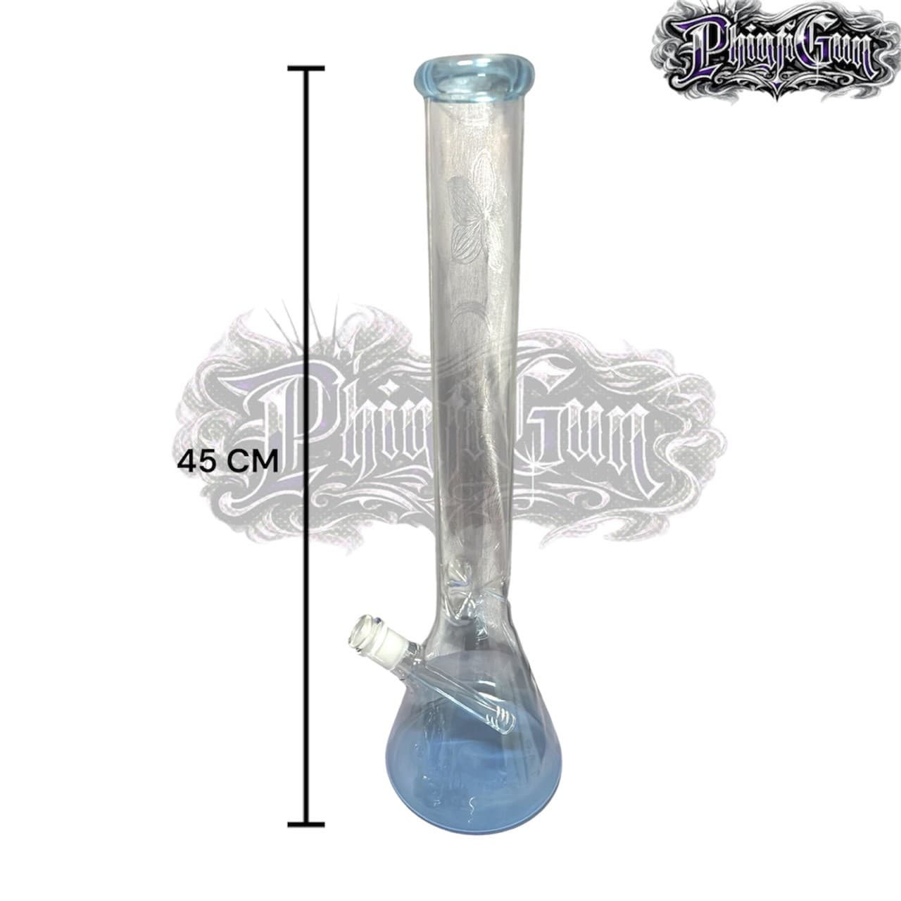 บ้องแก้วทรงกระบอก Classic Blue Base 45cm