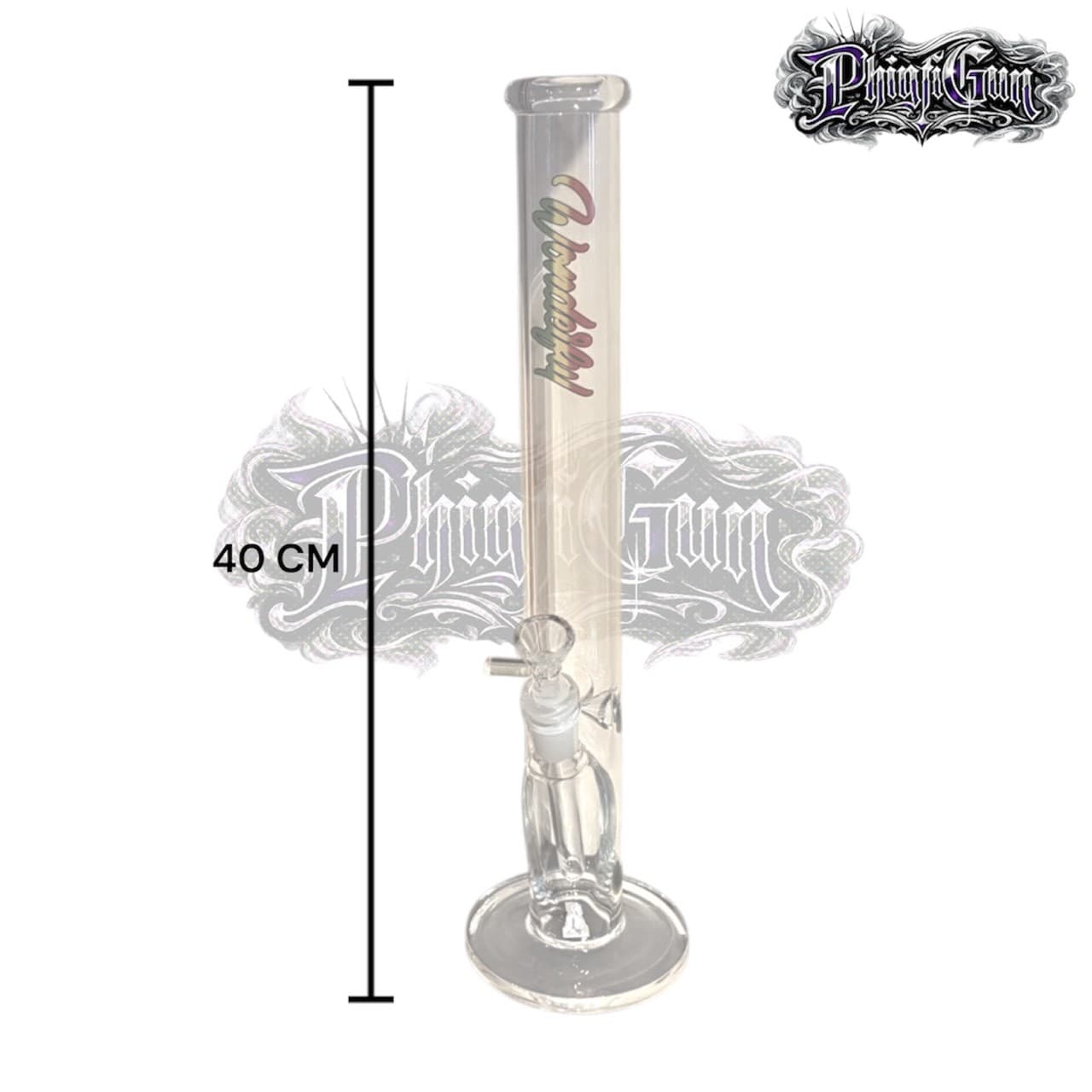 บ้องแก้วทรงกระบอก Straight Tube 40cm